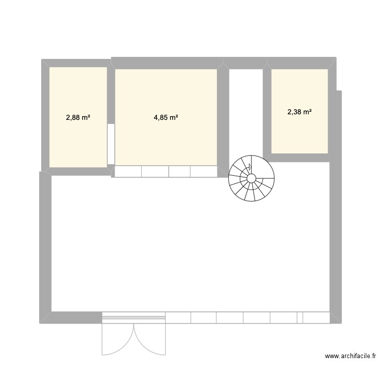 via itaLIa. Plan de 3 pièces et 10 m2