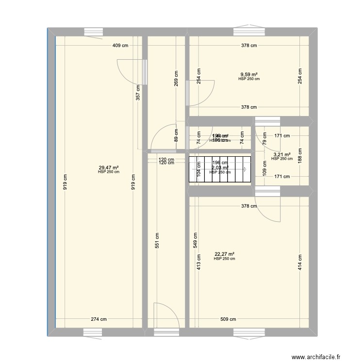 plan rdc original. Plan de 6 pièces et 68 m2