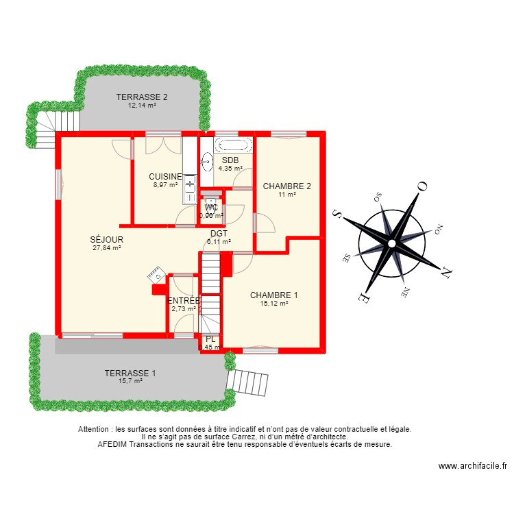 BI22971 -. Plan de 27 pièces et 334 m2