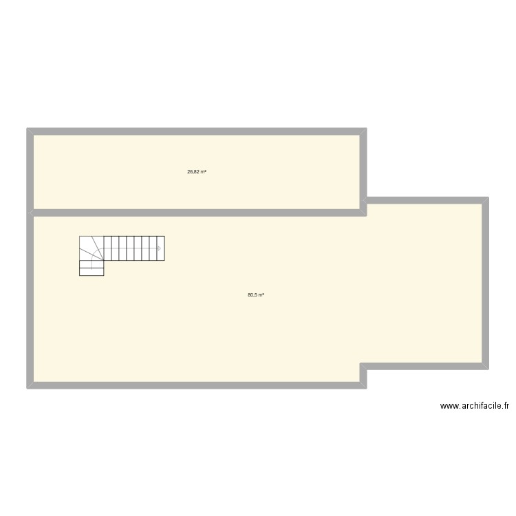 Audrey 1. Plan de 2 pièces et 107 m2