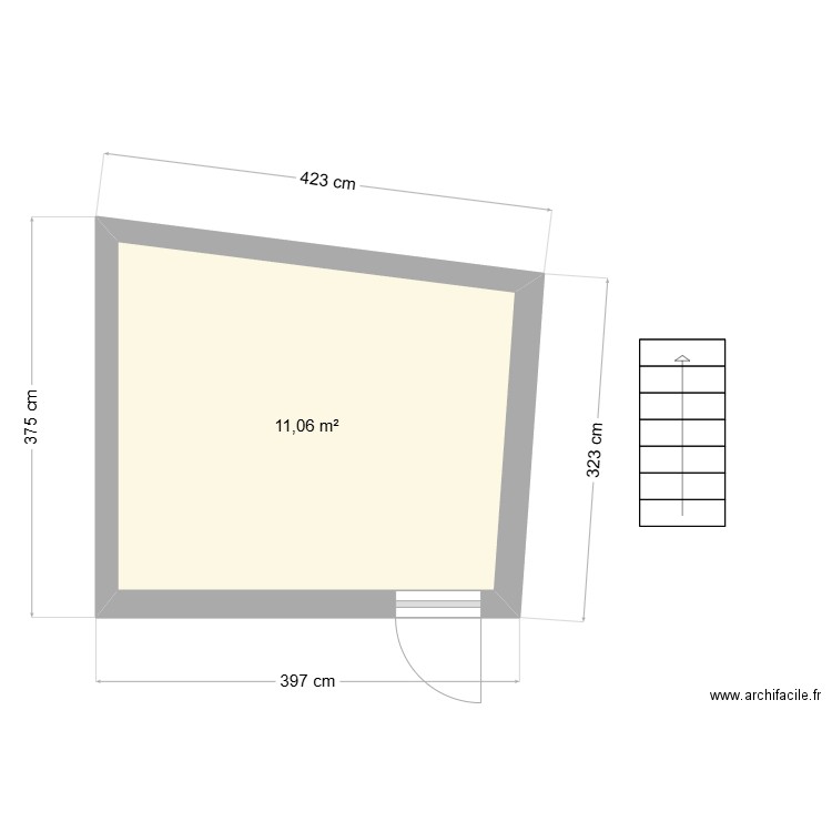 essai1. Plan de 1 pièce et 11 m2