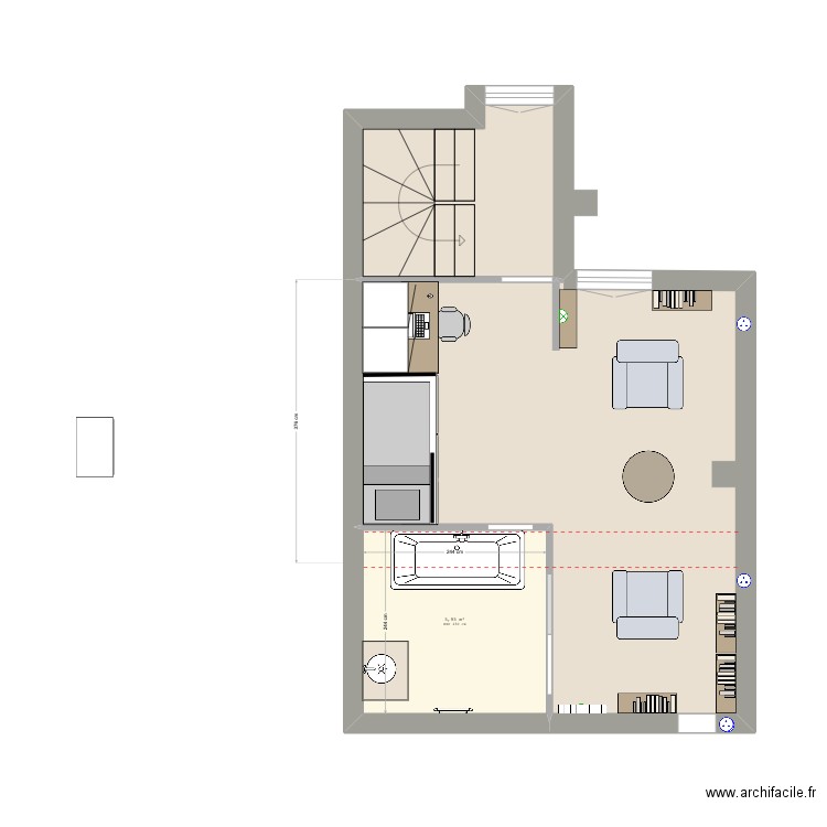 IRANCY-AMENAGEMENT-V2. Plan de 8 pièces et 97 m2