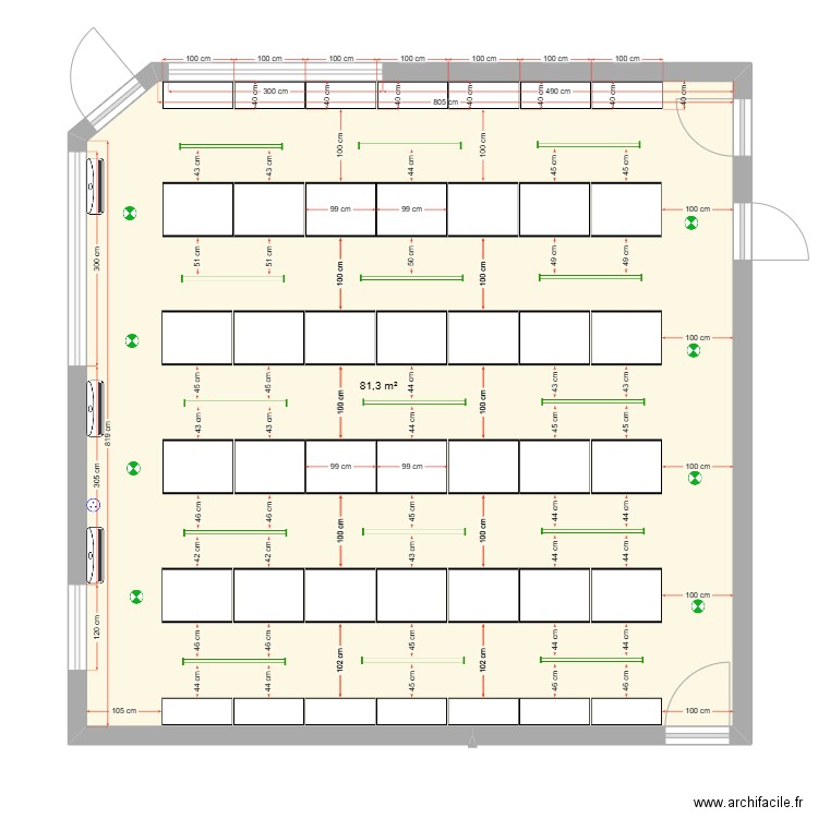 STORENGY APRES. Plan de 1 pièce et 81 m2