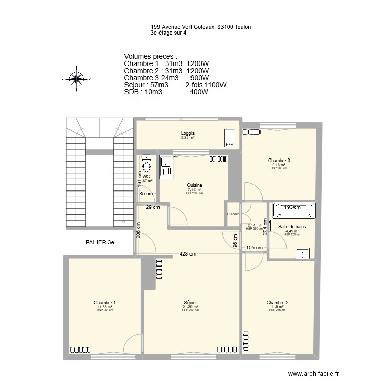 199 Vert Coteau Chauffage. Plan de 12 pièces et 77 m2