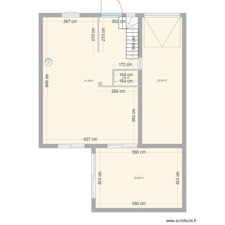 Plaisir 3. Plan de 4 pièces et 100 m2