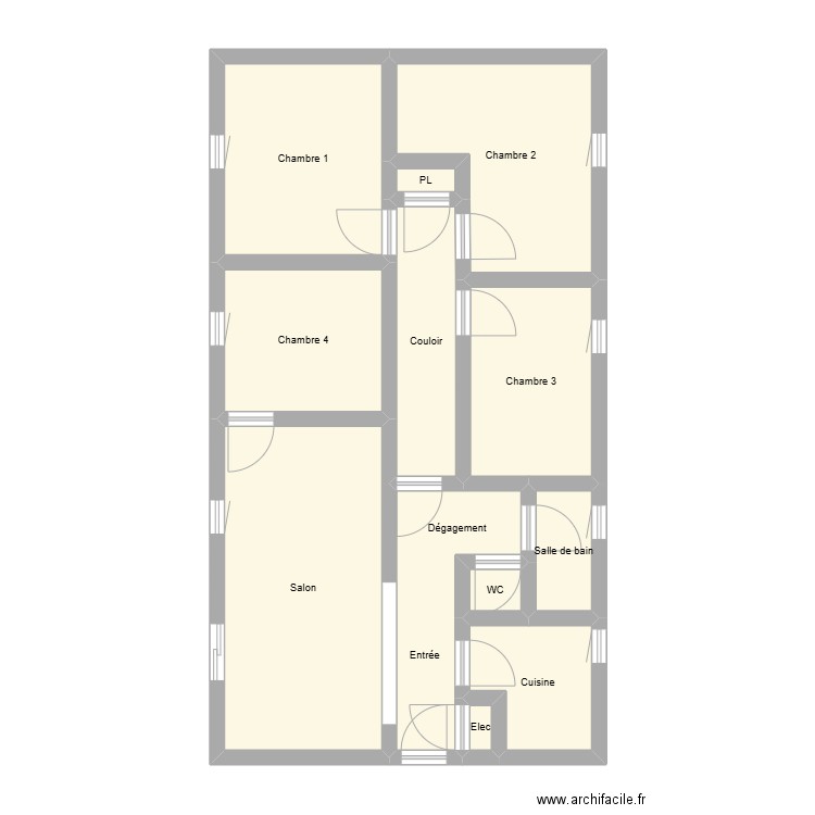 RPAL_24EFG8435. Plan de 12 pièces et 67 m2