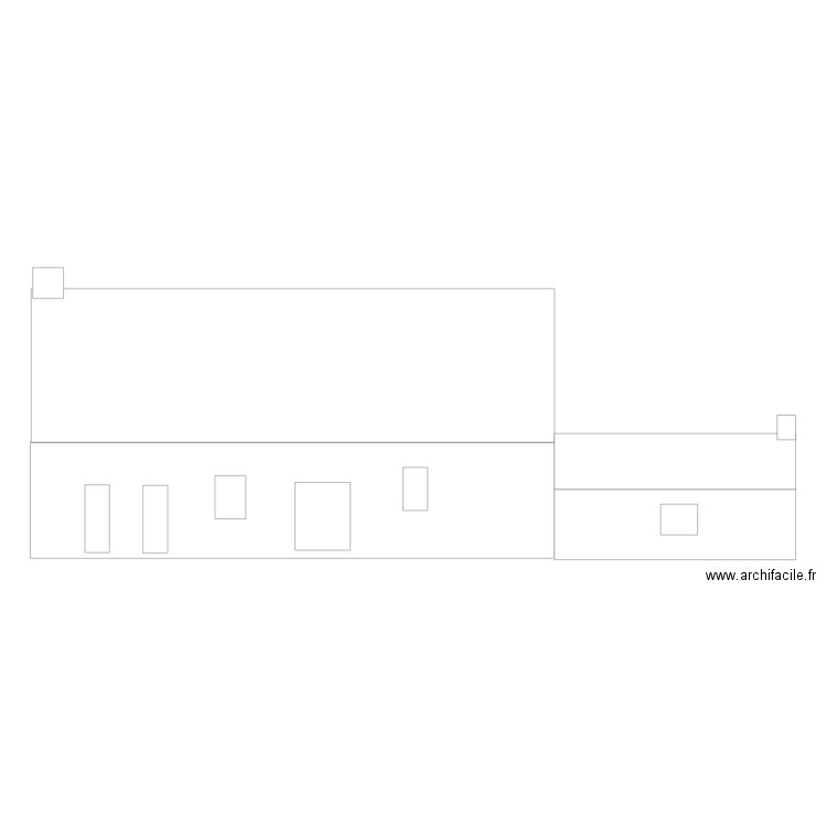 facade arriere avant travaux. Plan de 0 pièce et 0 m2