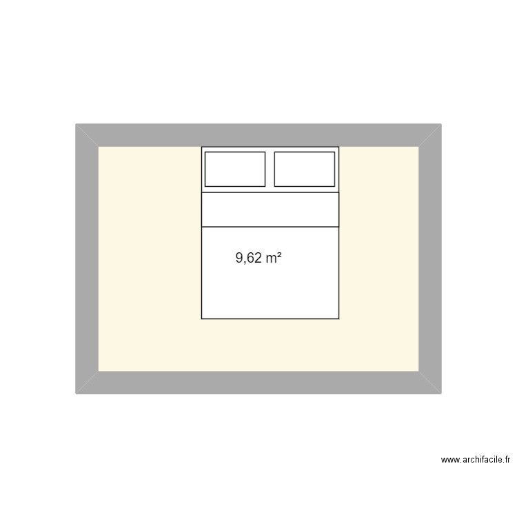 Chambre 1. Plan de 1 pièce et 10 m2