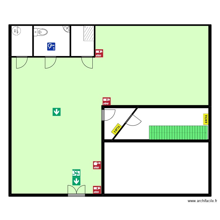 TSN. Plan de 7 pièces et 320 m2