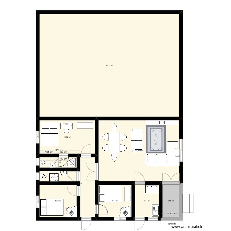 NORMA. Plan de 9 pièces et 181 m2