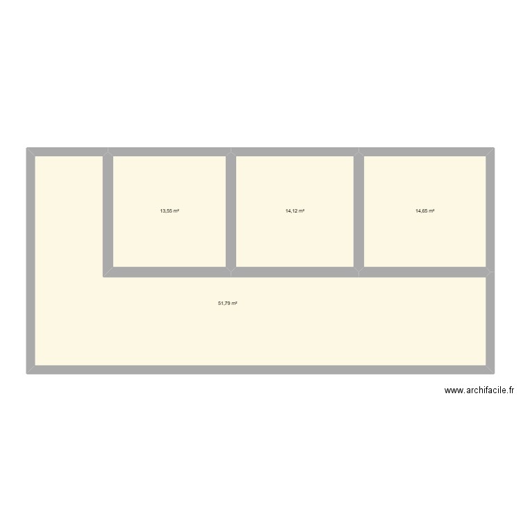 prototipe 2 du magasin racine kréol . Plan de 4 pièces et 94 m2