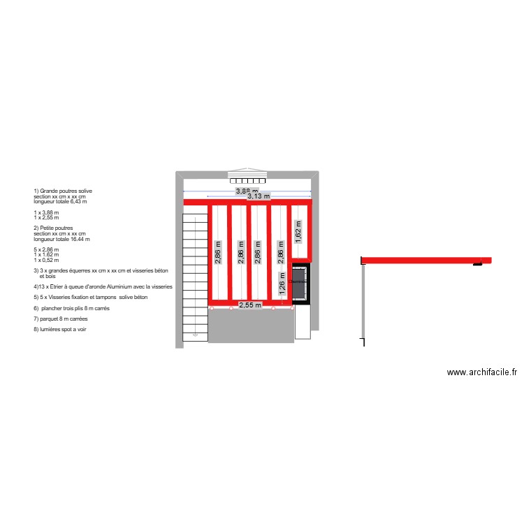 Mezzanine Anzère. Plan de 0 pièce et 0 m2