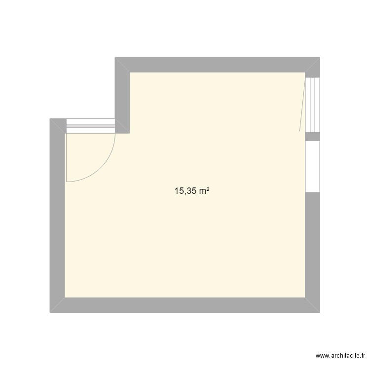 maison. Plan de 1 pièce et 15 m2