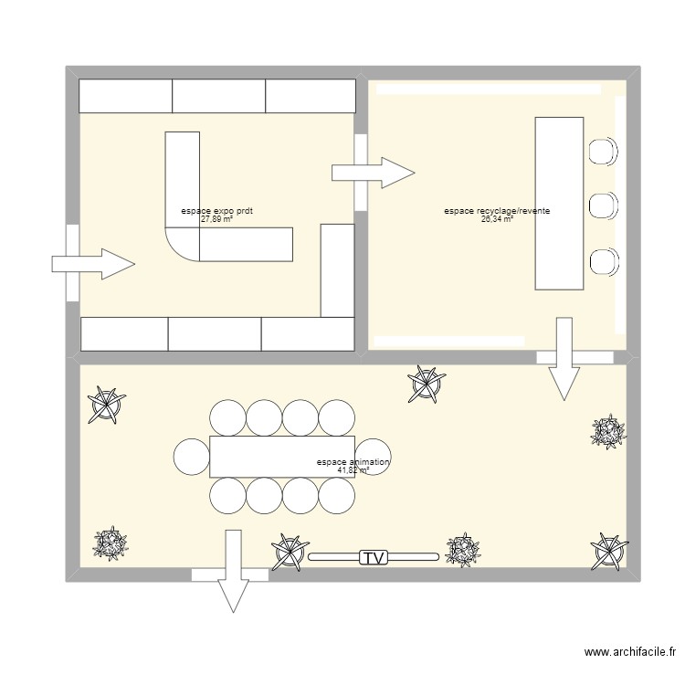 ikea eco. Plan de 3 pièces et 96 m2