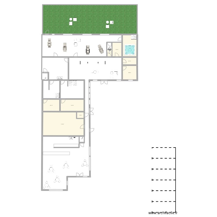 plan1. Plan de 9 pièces et 99 m2