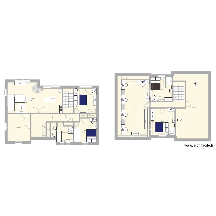 Dardilly cote. Plan de 20 pièces et 263 m2