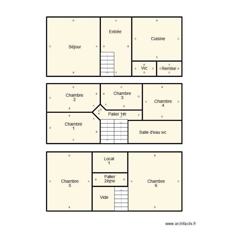 PENMARCH BROUN. Plan de 17 pièces et 82 m2