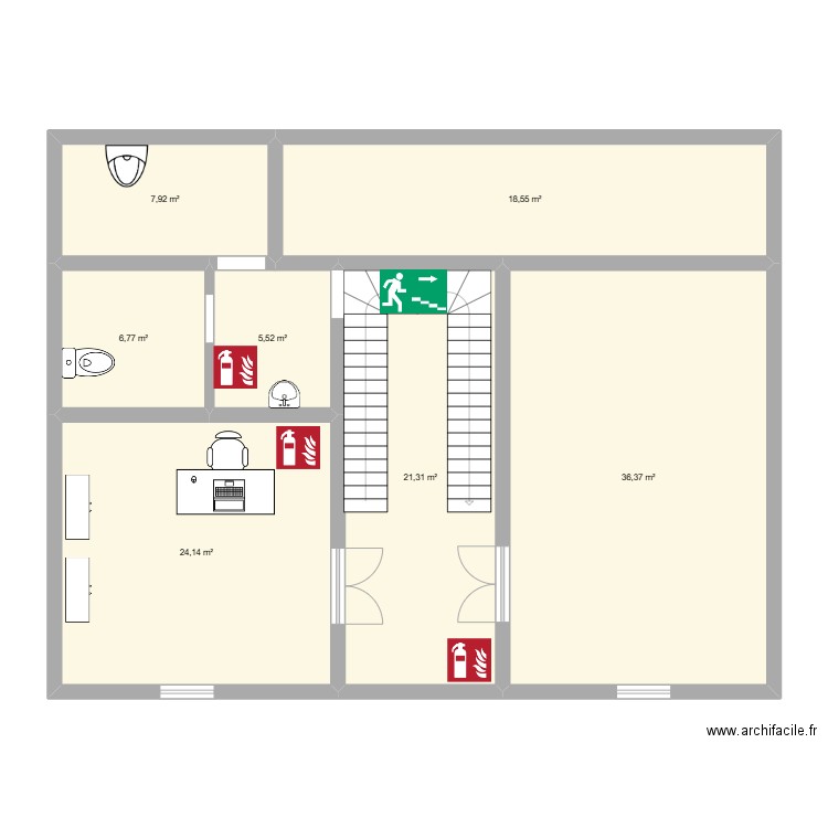 plan laicité etage. Plan de 7 pièces et 121 m2