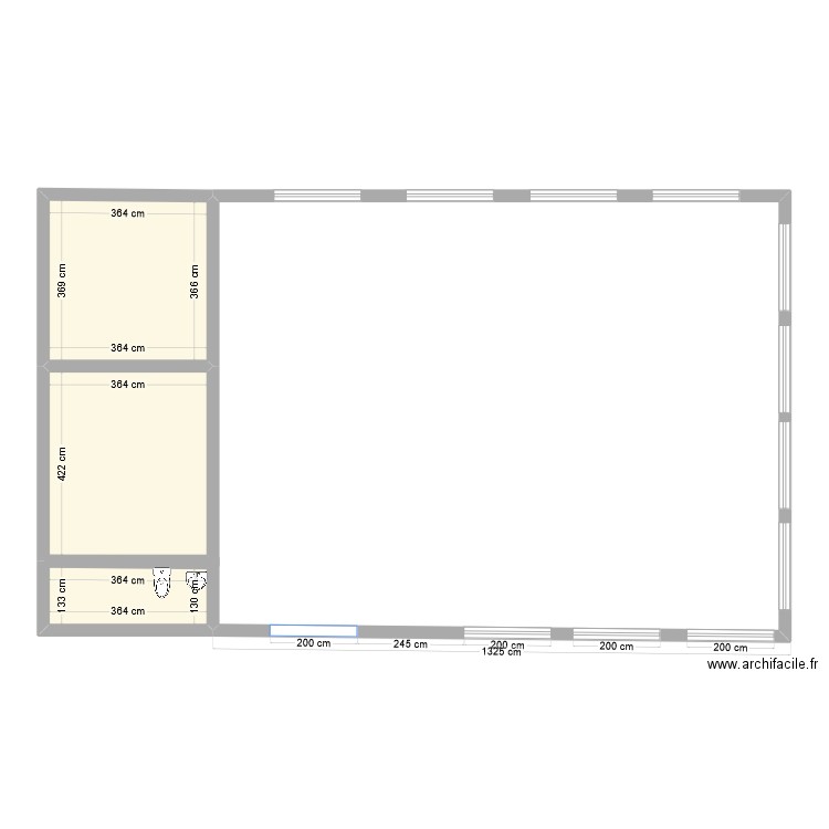 EPICA test. Plan de 3 pièces et 34 m2