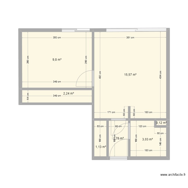 plan an bas de chez moi. Plan de 7 pièces et 34 m2