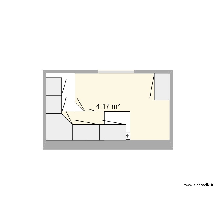 Aménagement Cellier. Plan de 1 pièce et 4 m2