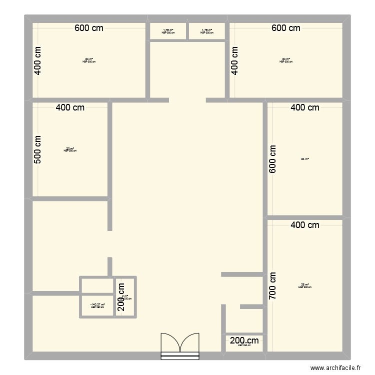 PROJET MED. Plan de 10 pièces et 129 m2