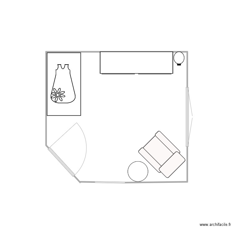 chambre bébé. Plan de 0 pièce et 0 m2