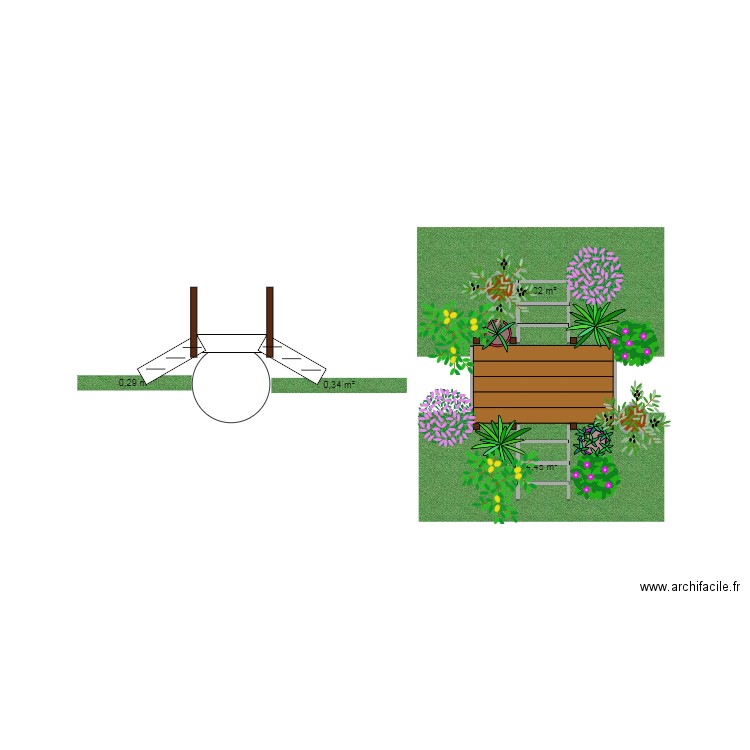 pont pour traverser le ru. Plan de 0 pièce et 0 m2