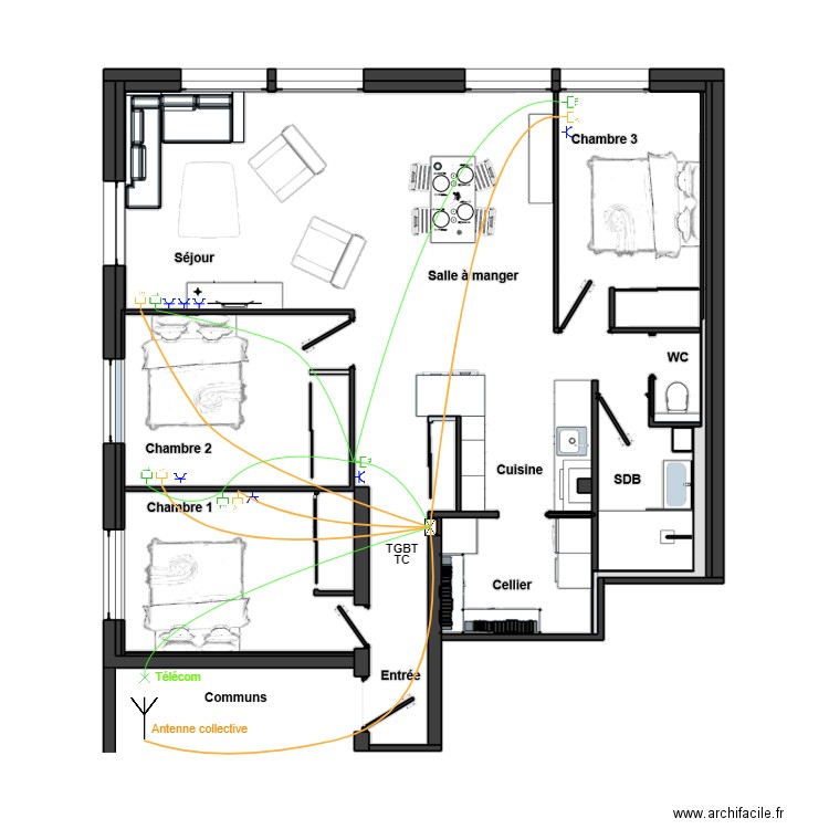 BP Elec - CCF VDI. Plan de 0 pièce et 0 m2