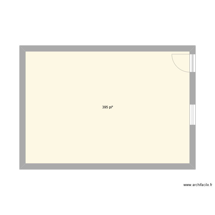 Le logis de François. Plan de 1 pièce et 37 m2