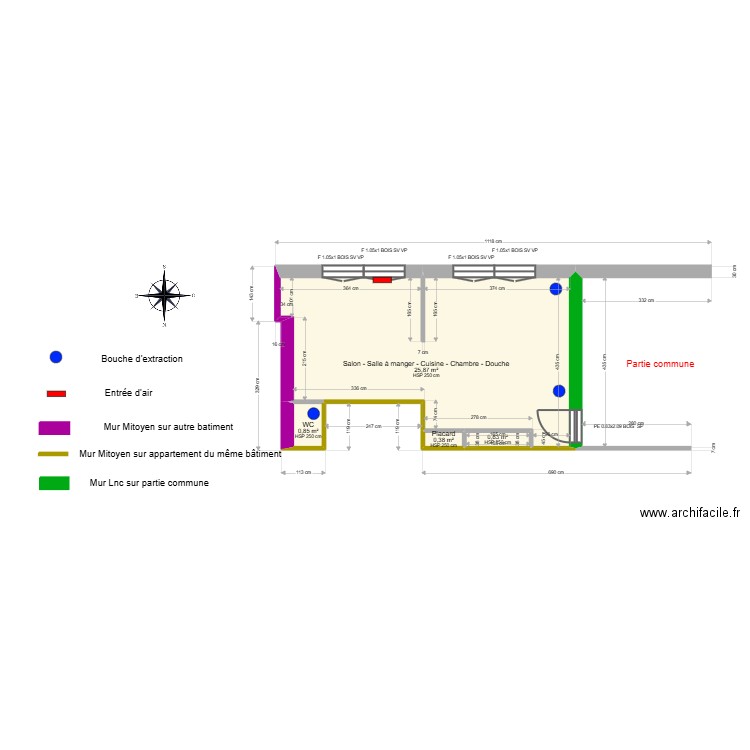 ML24016410. Plan de 4 pièces et 28 m2