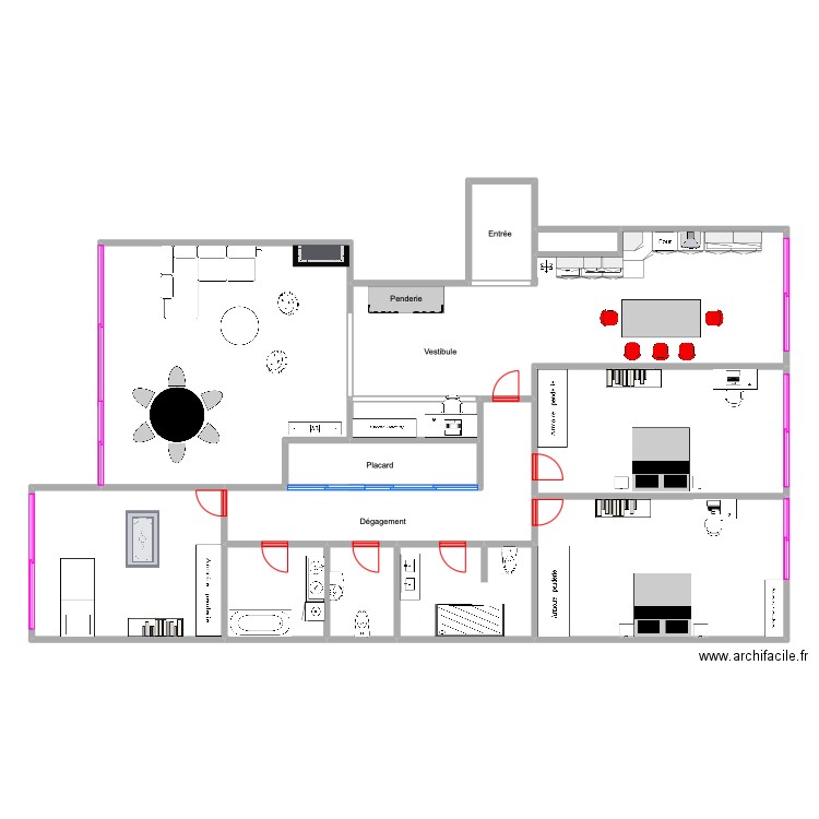 DE BRUCHARD cuisine chambre. Plan de 13 pièces et 257 m2