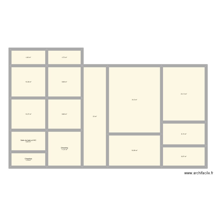 Maison2. Plan de 15 pièces et 187 m2