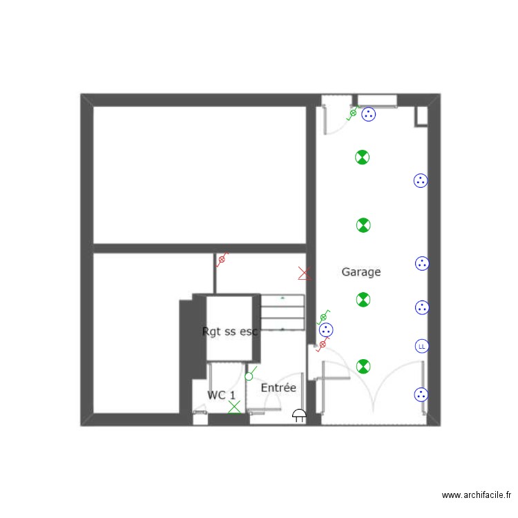 RDC. Plan de 0 pièce et 0 m2