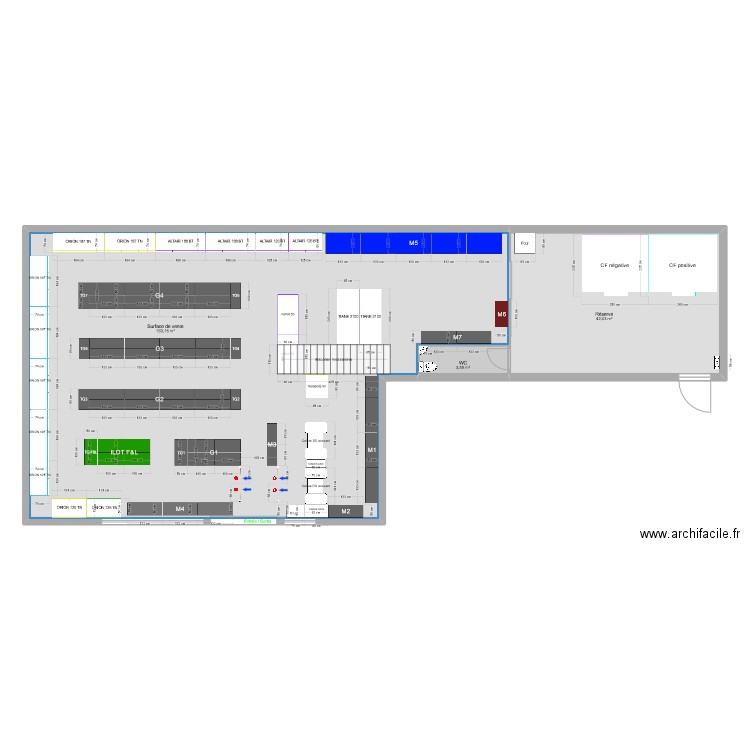 Projet Marina Robert - modifs 1330. Plan de 3 pièces et 209 m2