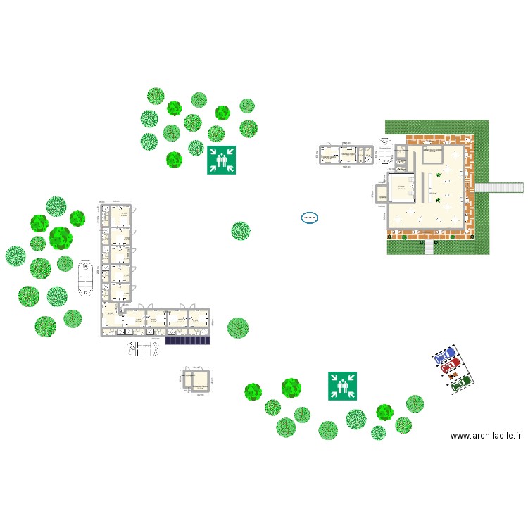 plan esquisse. Plan de 33 pièces et 501 m2