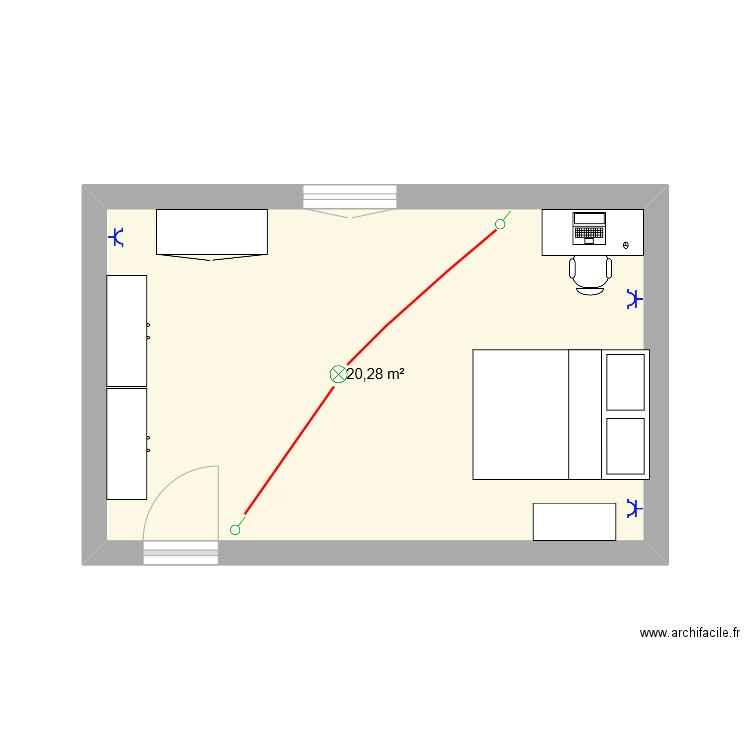 Braultjammet Nathan. Plan de 1 pièce et 20 m2