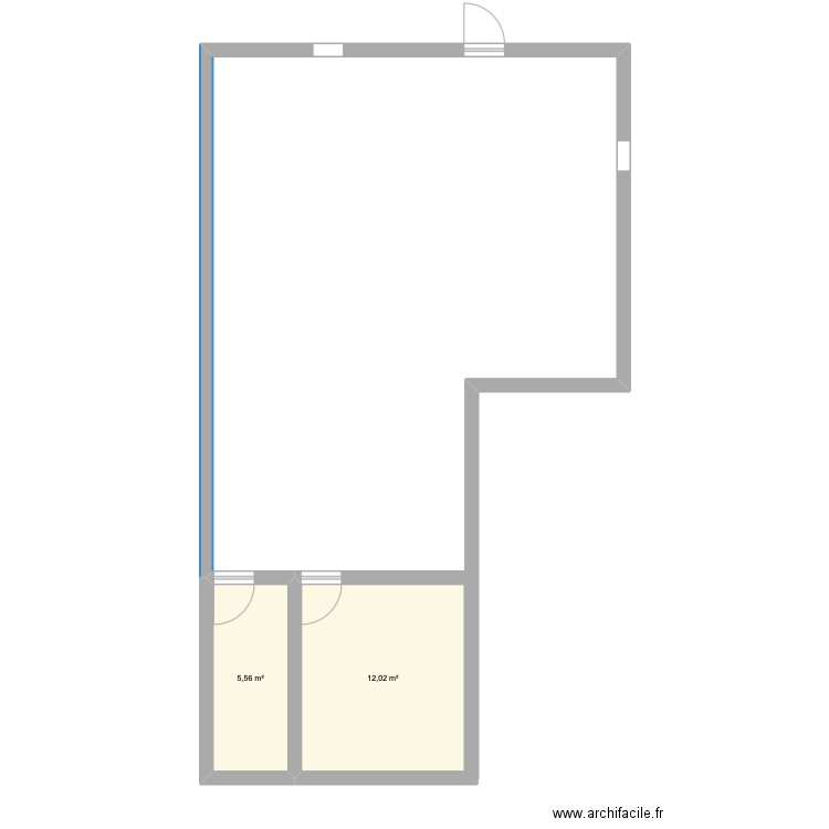 plan1. Plan de 2 pièces et 18 m2