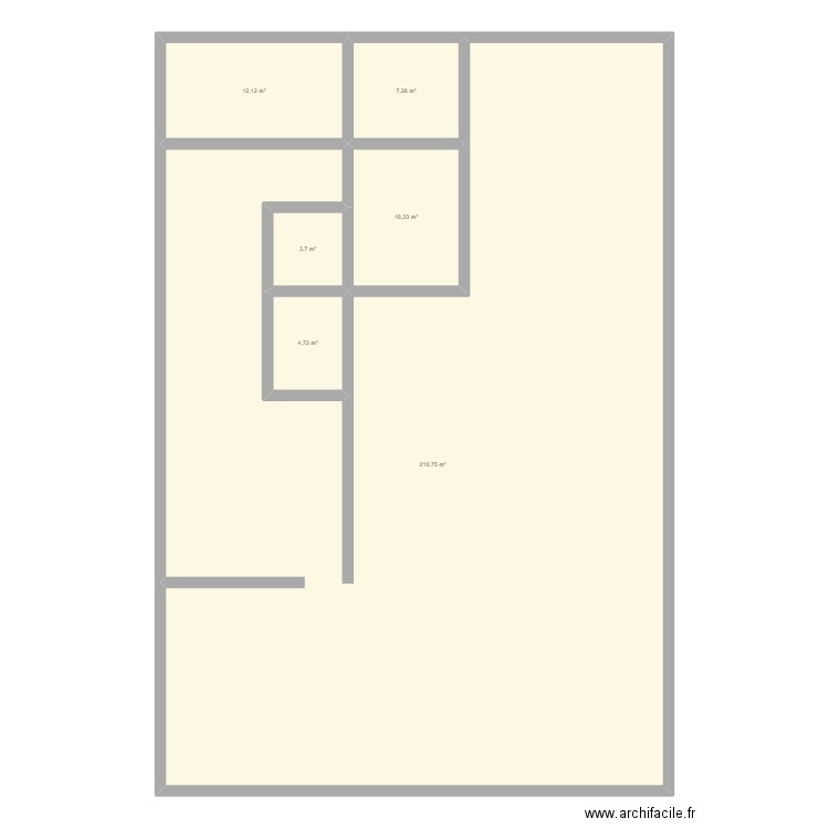 KAM . Plan de 6 pièces et 249 m2