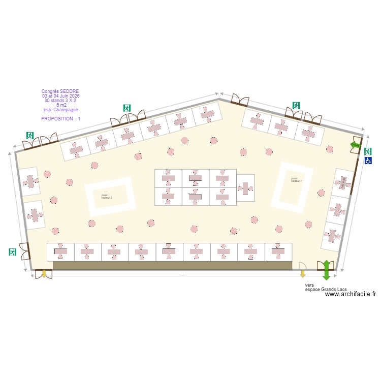 Congrès CEDDRE 03 et 04 Juin 2026  espace champagne prop 1. Plan de 1 pièce et 584 m2