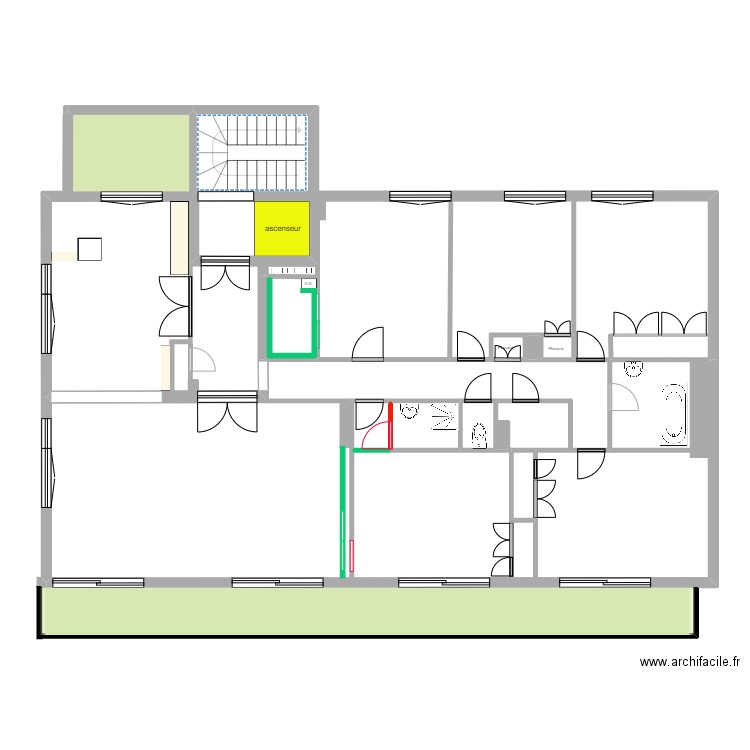 Appartement Enghien Vincent. Plan de 8 pièces et 182 m2