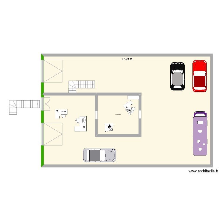 site euromaster. Plan de 2 pièces et 204 m2