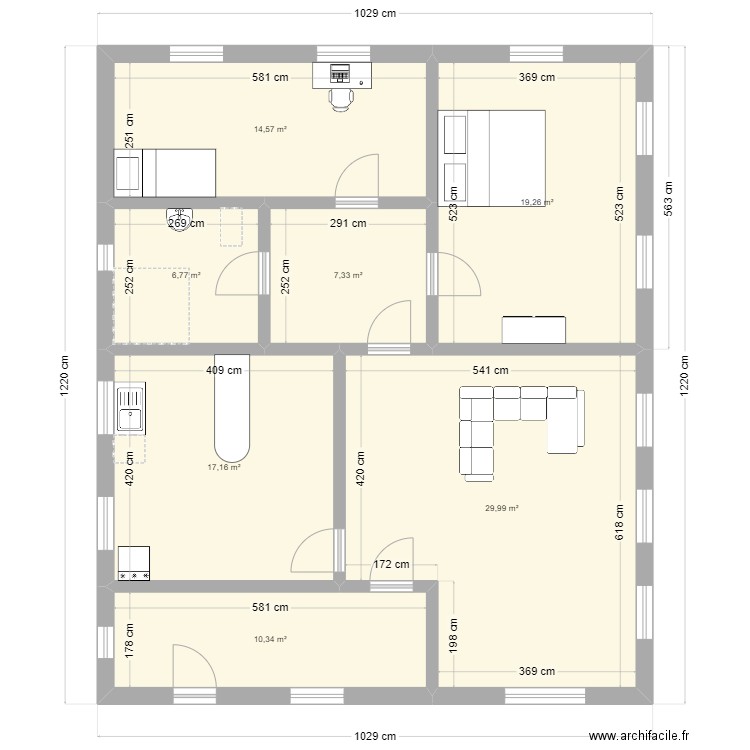 E GREU CU MINE. Plan de 7 pièces et 105 m2