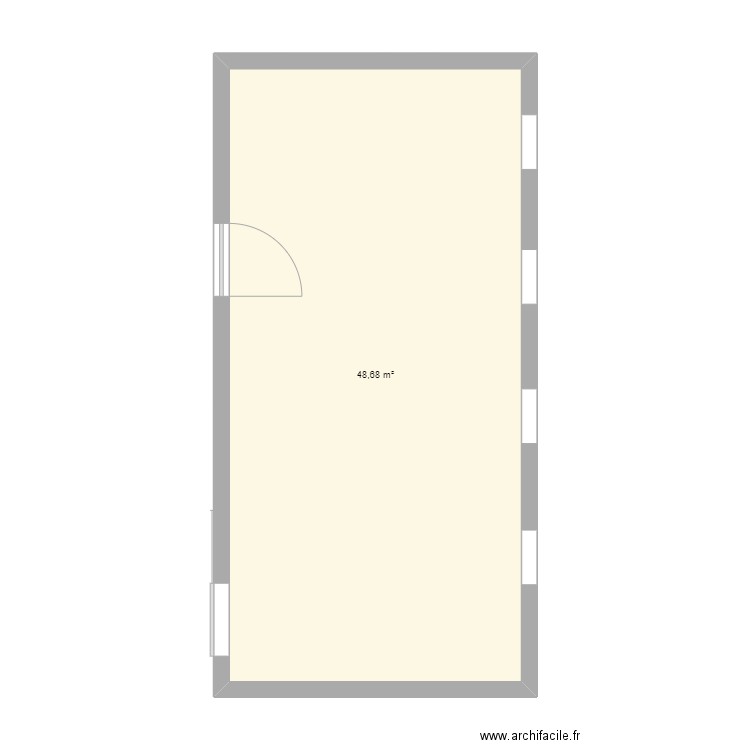 greffe COR - SCAN rassemblé. Plan de 1 pièce et 49 m2