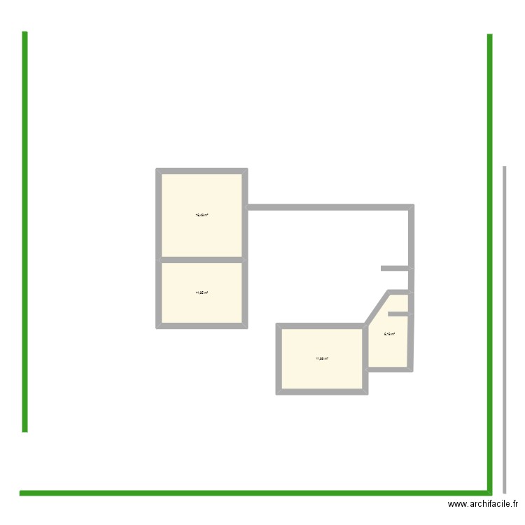 bel air. Plan de 4 pièces et 47 m2