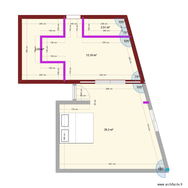 annexe. Plan de 4 pièces et 49 m2