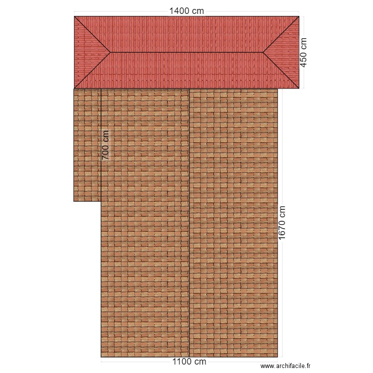 plan toiture. Plan de 0 pièce et 0 m2