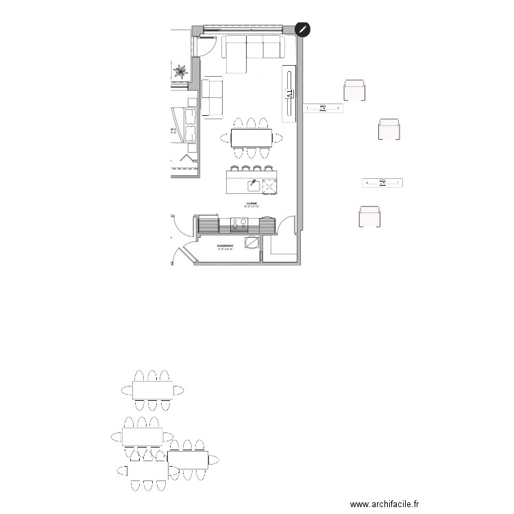 Cuisine 2. Plan de 0 pièce et 0 m2