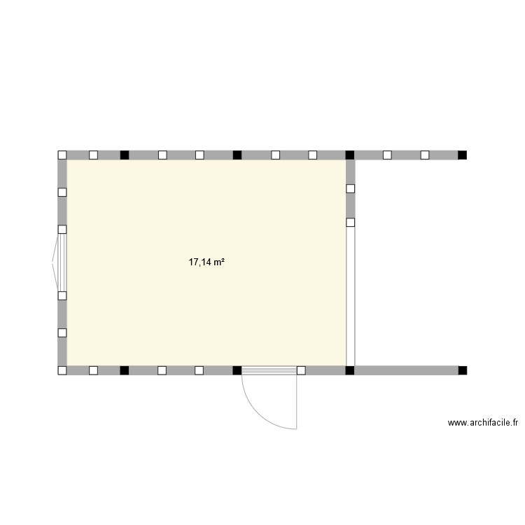 CARPORT. Plan de 1 pièce et 17 m2