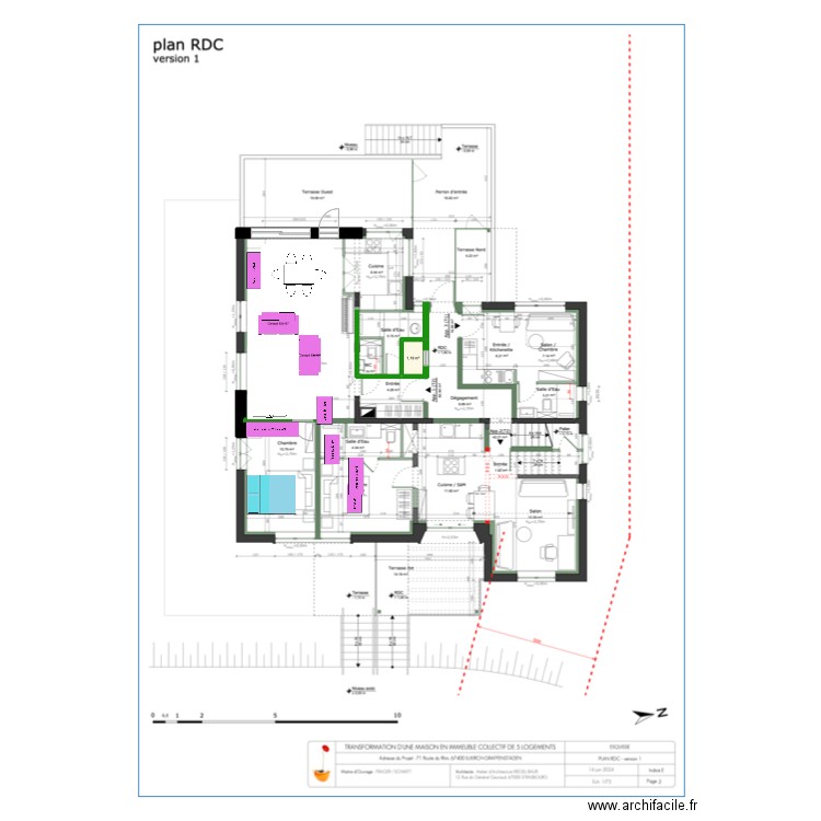 CATHERINE 21/07 bis erreur. Plan de 1 pièce et 1 m2